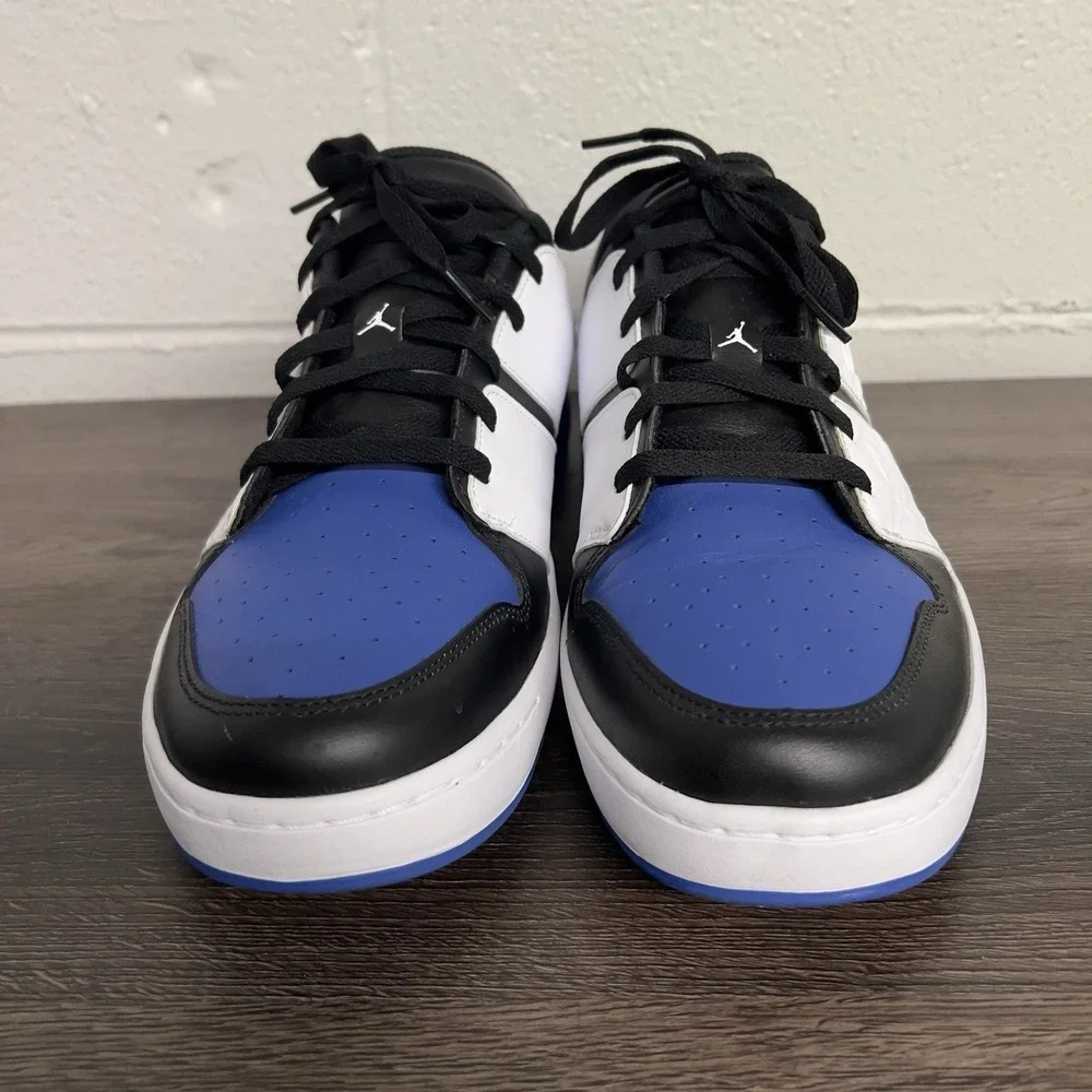 Jordan Flight Court Men's Size 13 Black White Royal Blue Sneakers DV5141-401